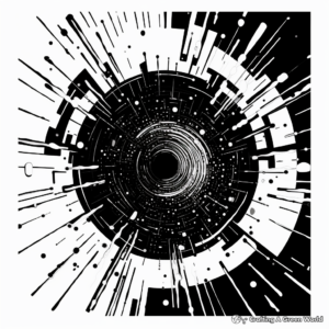 Printable Abstract Black Hole Coloring Pages for Artists 3