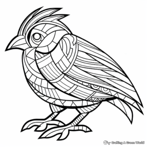 Printable Abstract Blue Jay Coloring Pages for Artists 2