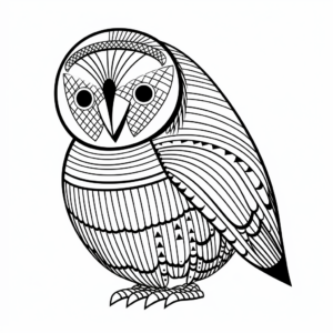 Printable Abstract Budgie Coloring Pages for Artists 4