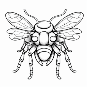 Printable Abstract Bumblebee Coloring Pages for Artists 3