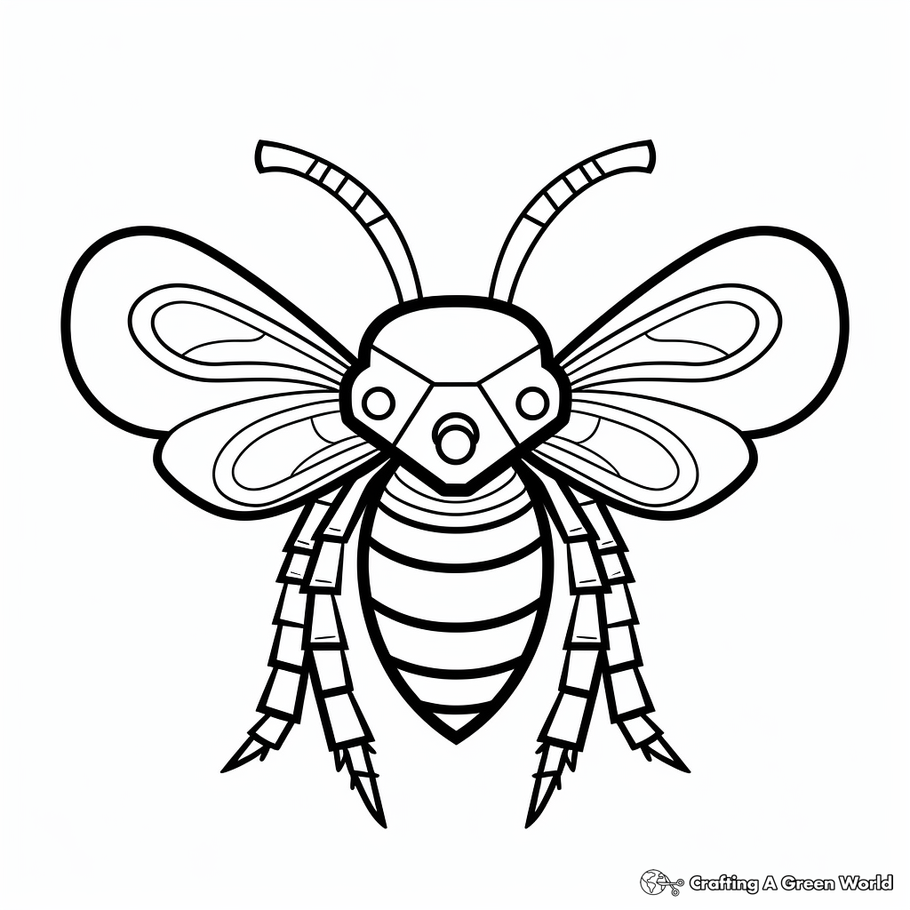 Printable Abstract Bumblebee Coloring Pages for Artists 4