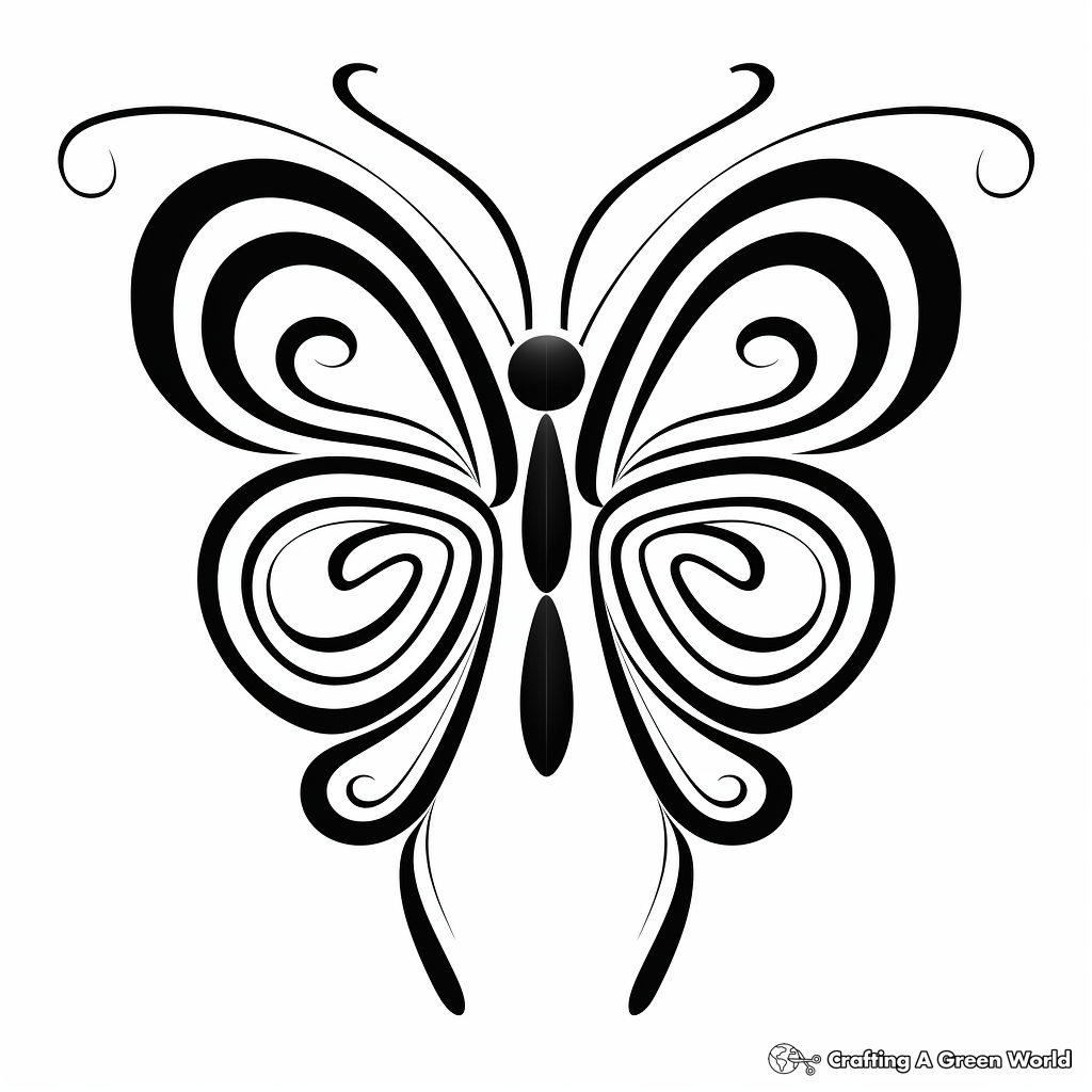 Printable Abstract Butterfly Coloring Pages for Artists 3