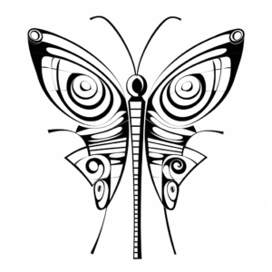 Printable Abstract Butterfly Coloring Pages for Artists 4
