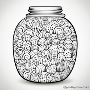 Printable Abstract Candy Jar Coloring Pages for Artists 1