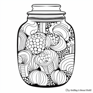 Printable Abstract Candy Jar Coloring Pages for Artists 2