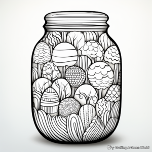 Printable Abstract Candy Jar Coloring Pages for Artists 3