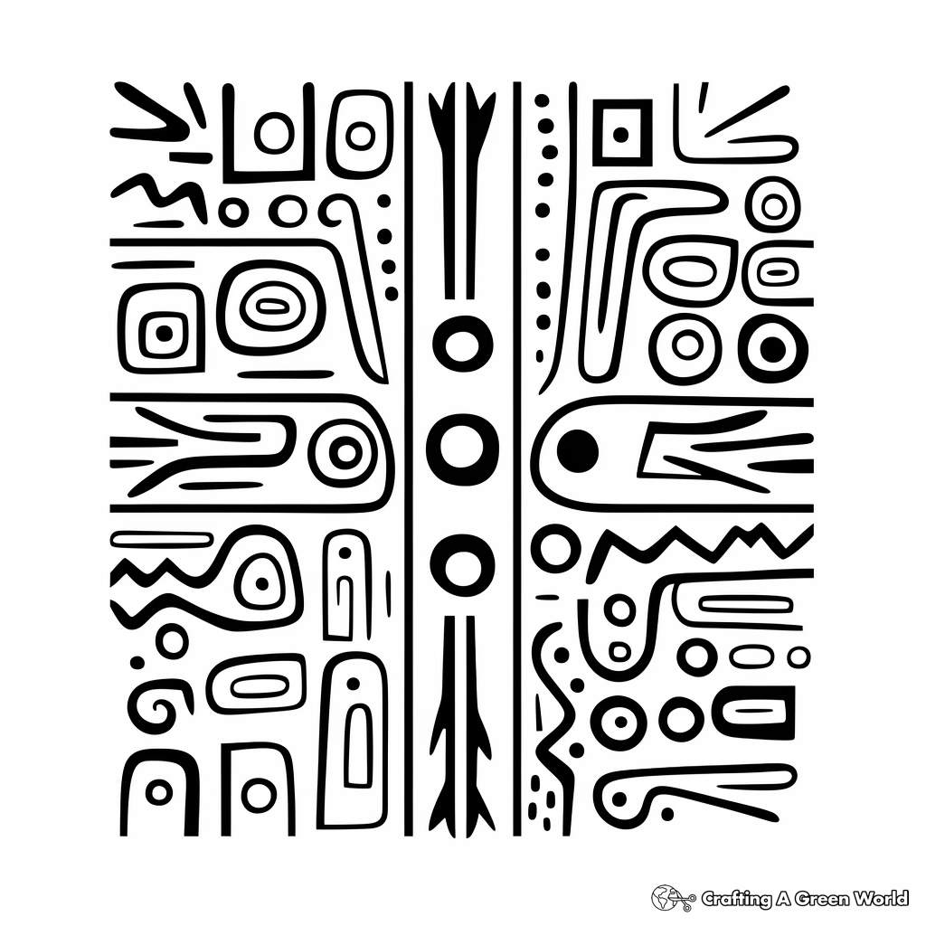 Printable Abstract Cross Coloring Pages for Artists 4