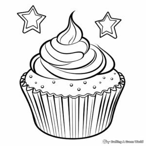 Printable Abstract Cupcake Coloring Pages for Artists 4