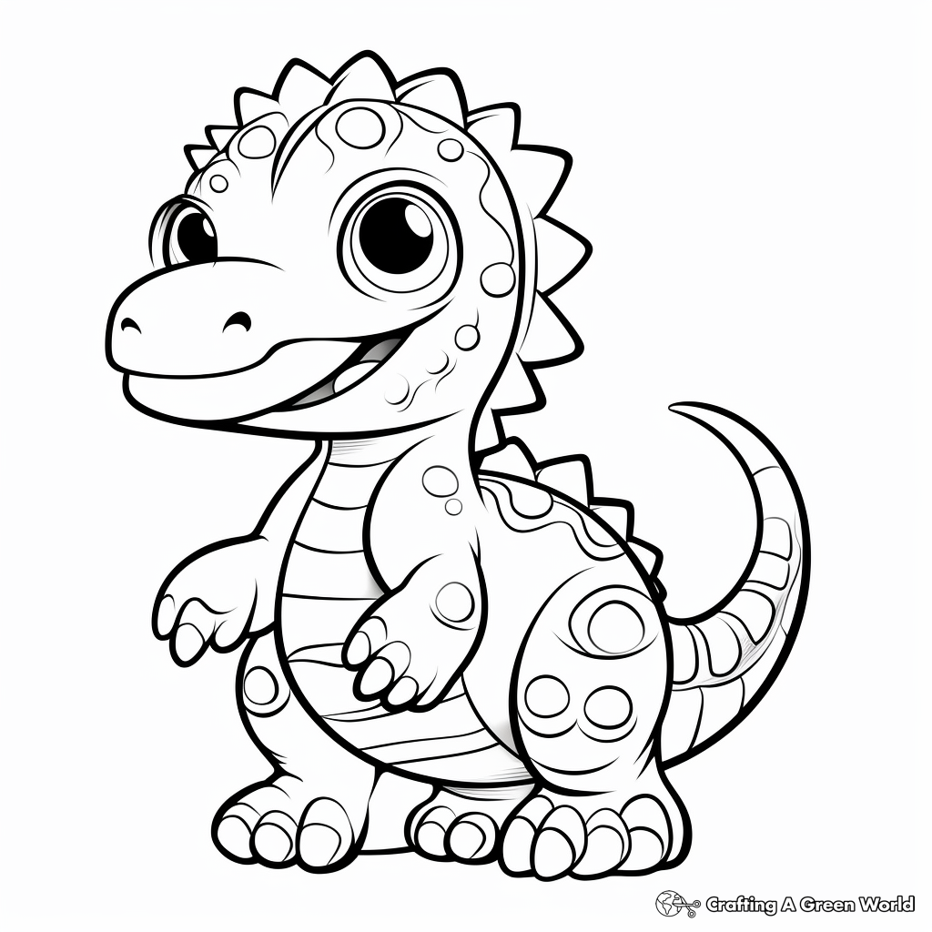 Printable Abstract Dinosaur Coloring Pages for Artists 4