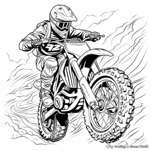 Printable Abstract Dirt Bike Coloring Pages for Artists 2