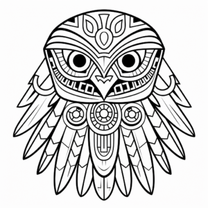 Printable Abstract Falcon Coloring Pages for Artists 2