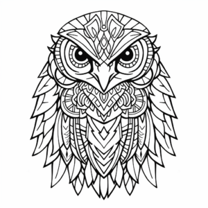 Printable Abstract Falcon Coloring Pages for Artists 4