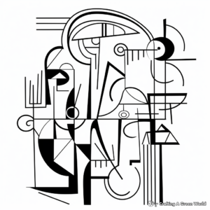 Printable Abstract Fig Art Coloring Pages for Artists 1