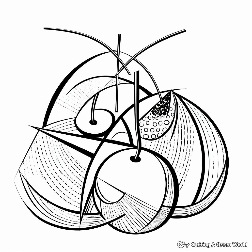 Printable Abstract Fig Art Coloring Pages for Artists 3
