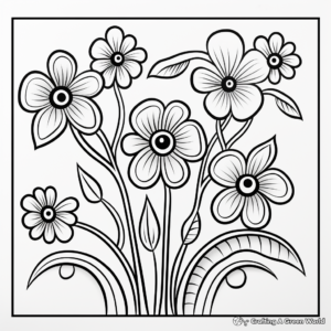 Printable Abstract Floral Designs for Artists 4