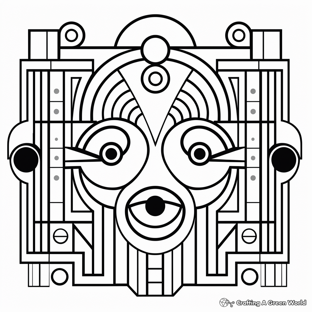 Printable Abstract Geometric Coloring Pages 2