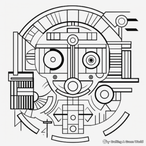 Printable Abstract Geometric Coloring Pages 3