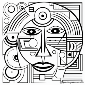 Printable Abstract Geometric Coloring Pages 4
