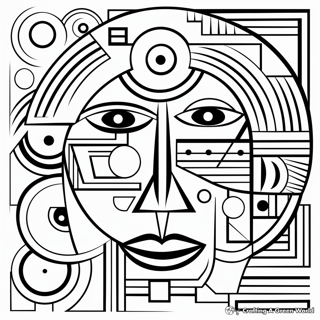 Printable Abstract Geometric Coloring Pages 4