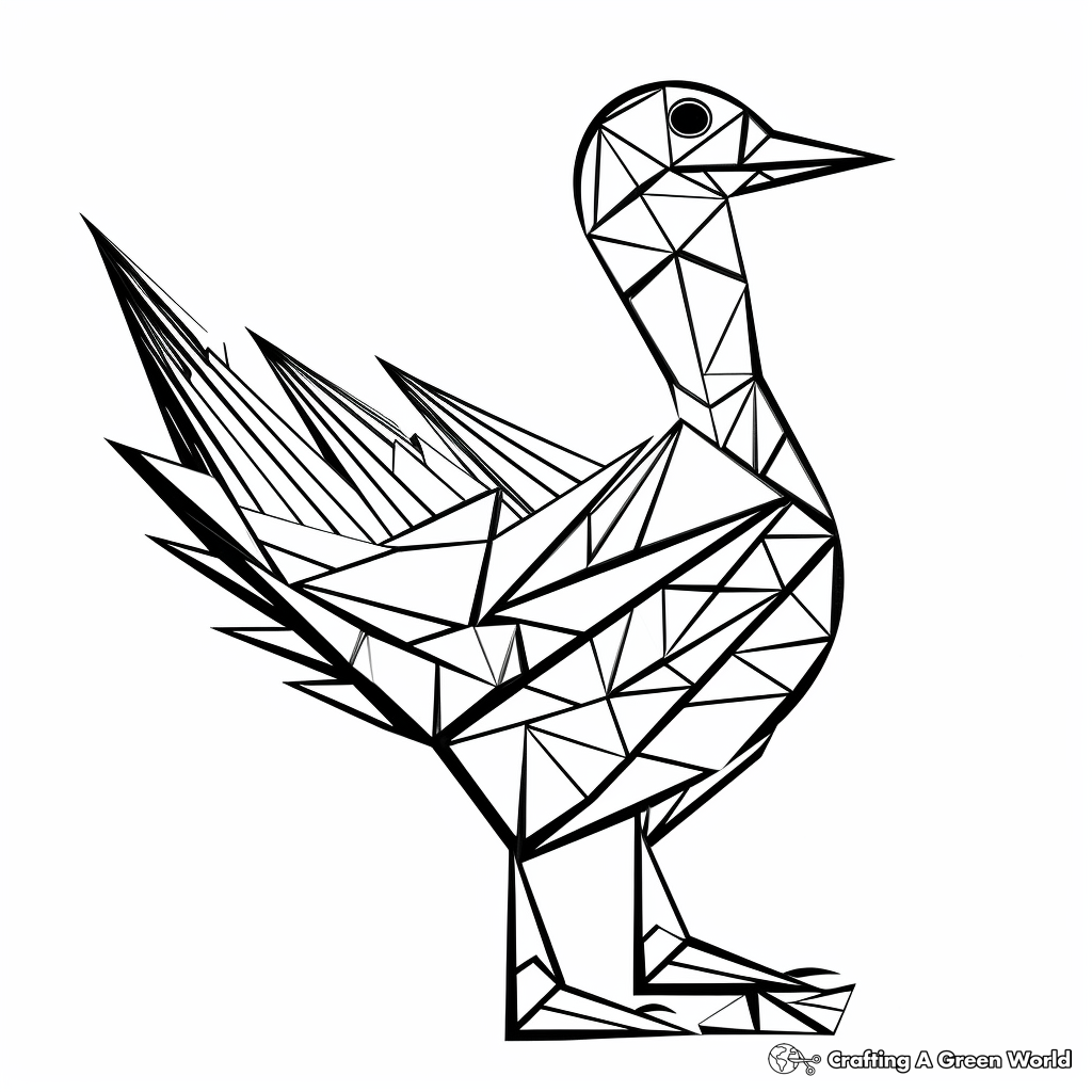 Printable Abstract Goose Coloring Pages for Artists 2