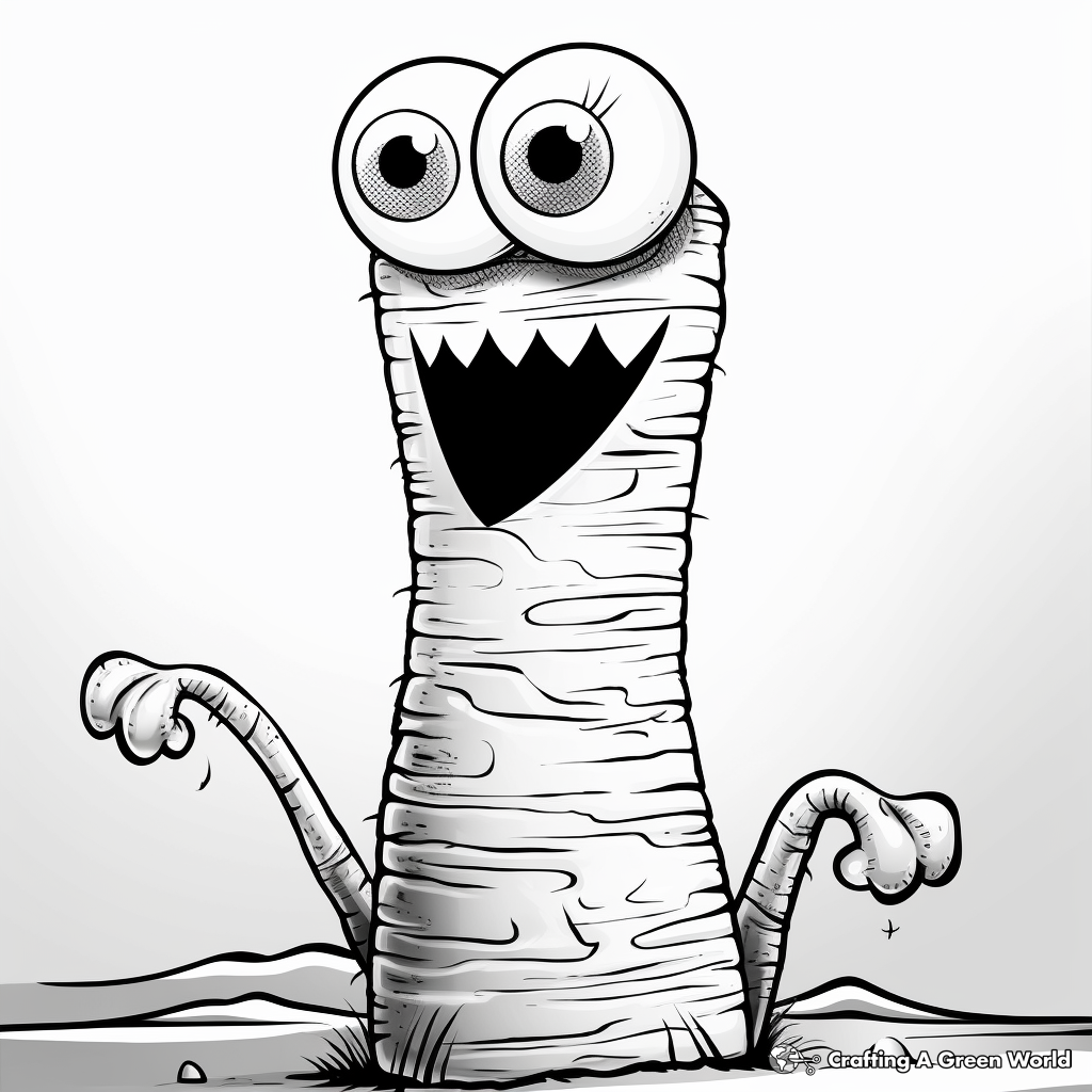 Printable Abstract Gummy Worm Coloring Pages for Artists 1