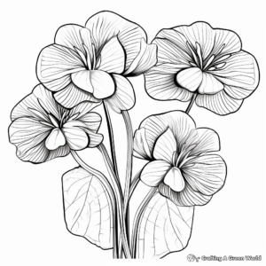 Printable Abstract Hydrangea Coloring Pages for Artists 1