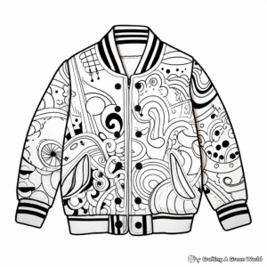 Printable Abstract Jacket Coloring Pages for Artists 2