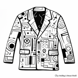 Printable Abstract Jacket Coloring Pages for Artists 3