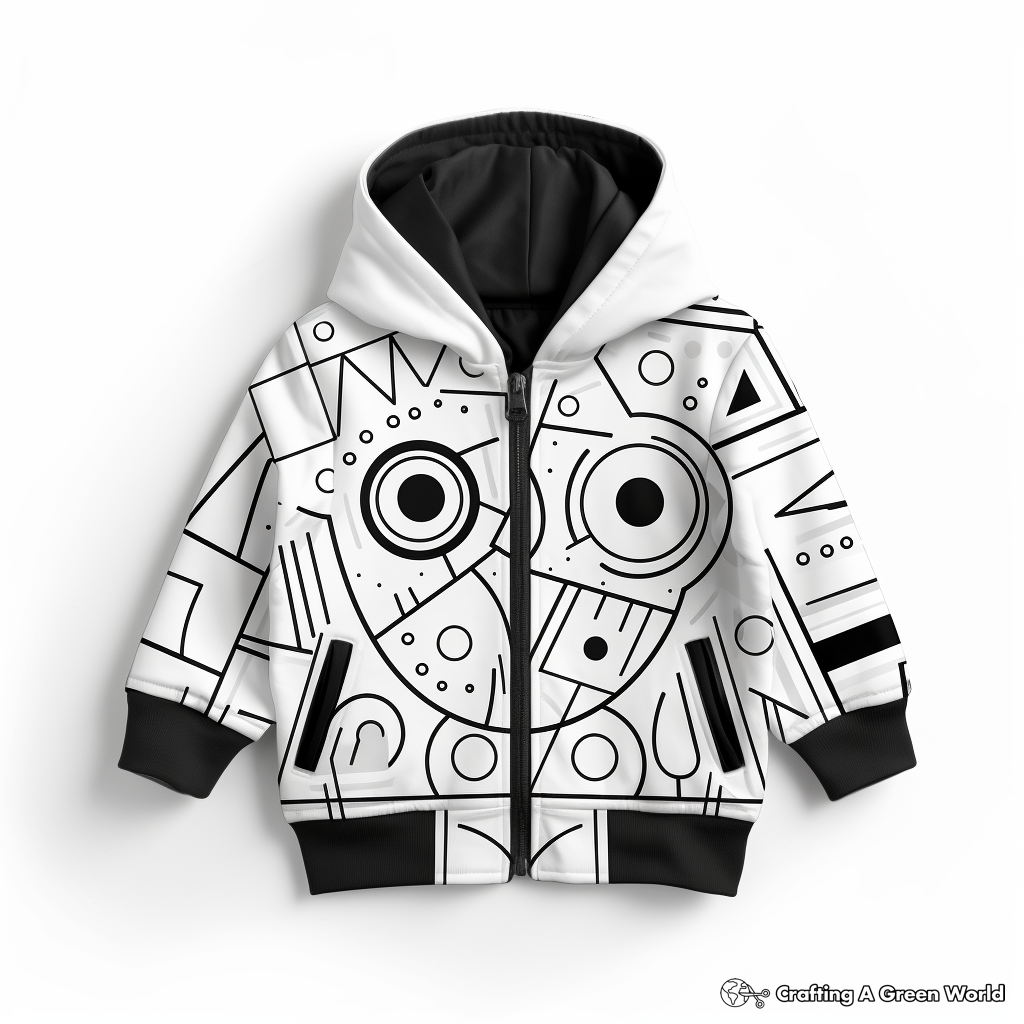 Printable Abstract Jacket Coloring Pages for Artists 4