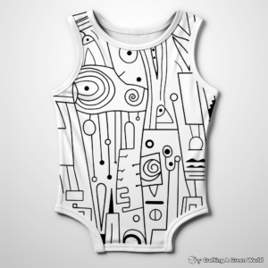 Printable Abstract Leotard Coloring Pages for Artists 2