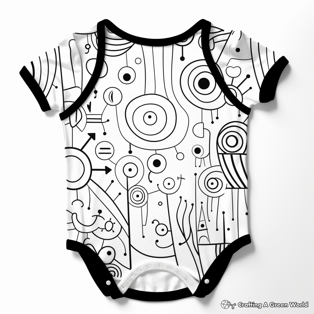 Printable Abstract Leotard Coloring Pages for Artists 4