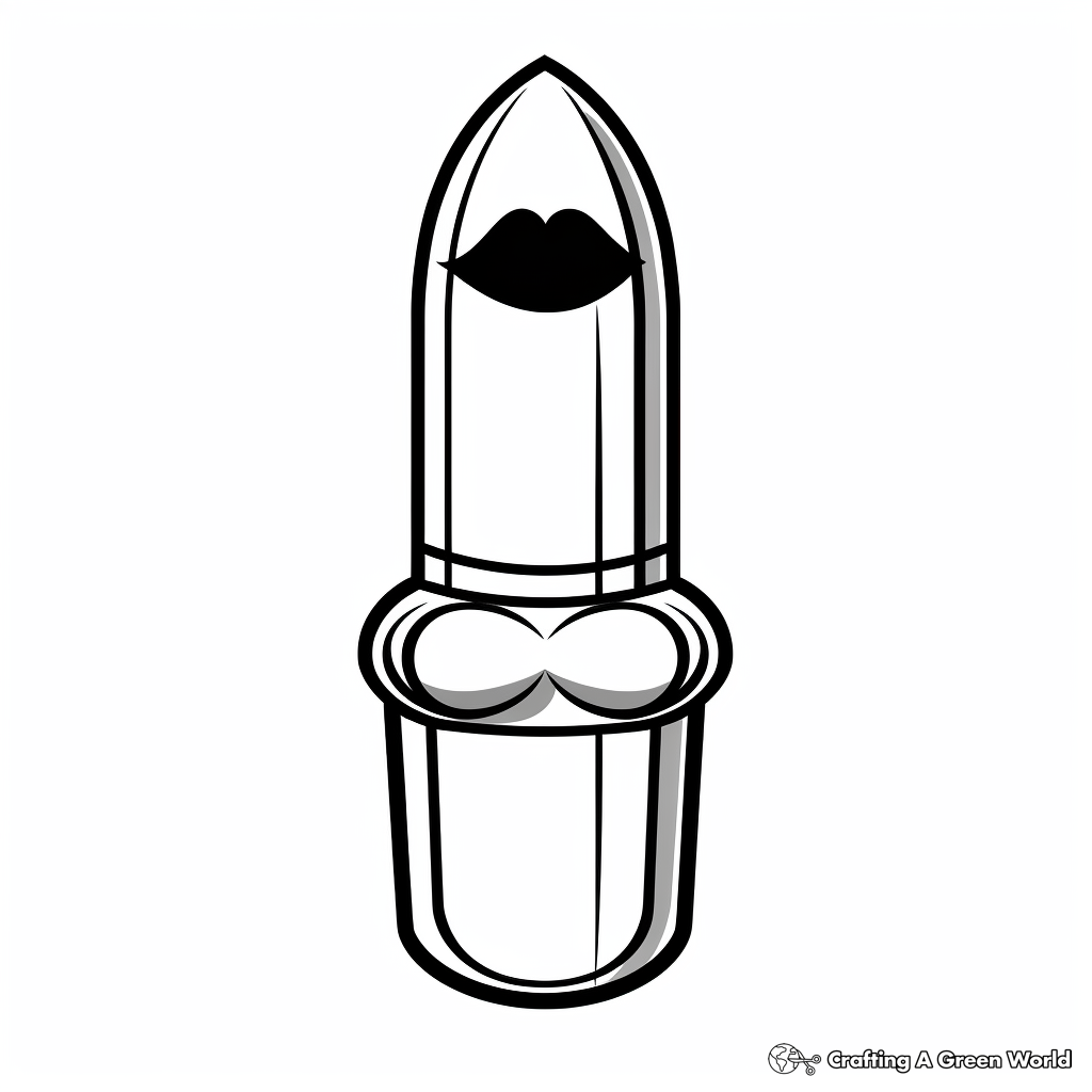 Printable Abstract Lipstick Coloring Pages for Artists 2