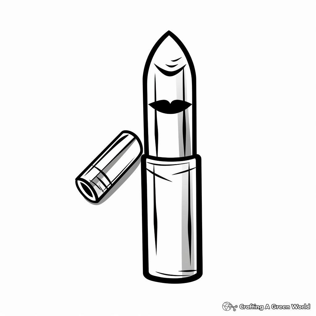 Printable Abstract Lipstick Coloring Pages for Artists 4