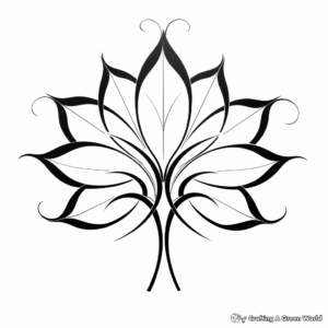 Printable Abstract Lotus Coloring Pages for Artists 2