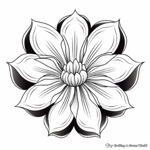 Printable Abstract Lotus Coloring Pages for Artists 3