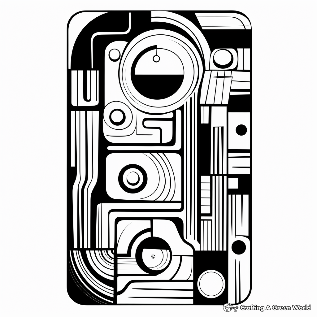 Printable Abstract Mobile Phone Coloring Pages for Artists 4