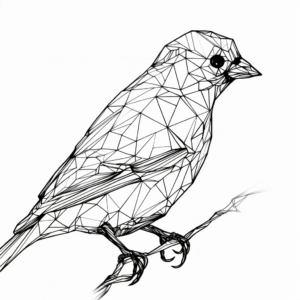 Printable Abstract Parrot Coloring Pages for Artists 1