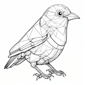 Printable Abstract Parrot Coloring Pages for Artists 4