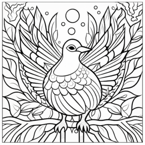 Printable Abstract Peace Dove Coloring Pages for Artists 2