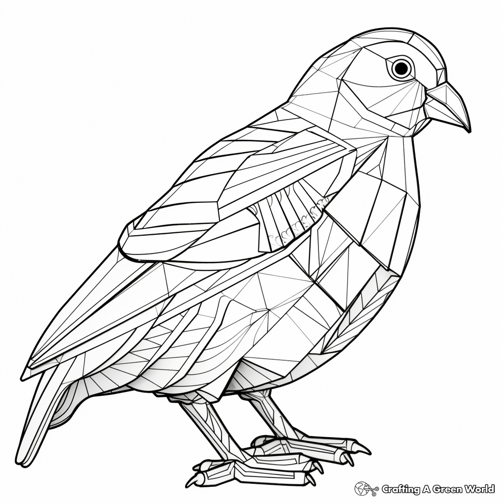 Printable Abstract Pigeon Coloring Pages for Artists 2
