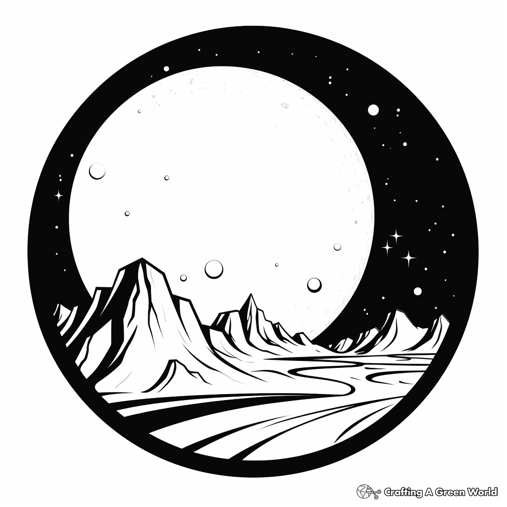 Printable Abstract Pluto Coloring Pages for Artists 4