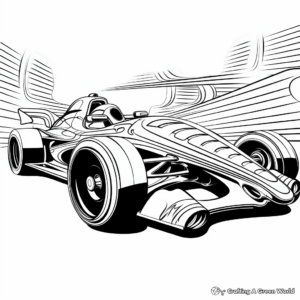 Printable Abstract Racing Car Coloring Pages for Artists 1