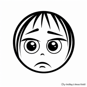 Printable Abstract Sad Face Coloring Pages for Artists 4