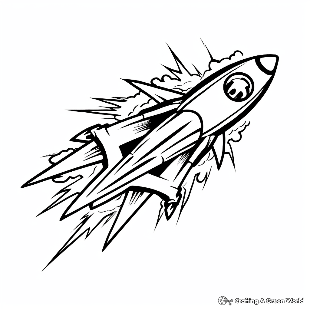 Printable Abstract Shooting Star Coloring Pages for Artists 1