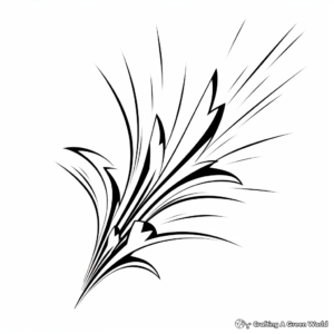 Printable Abstract Shooting Star Coloring Pages for Artists 2