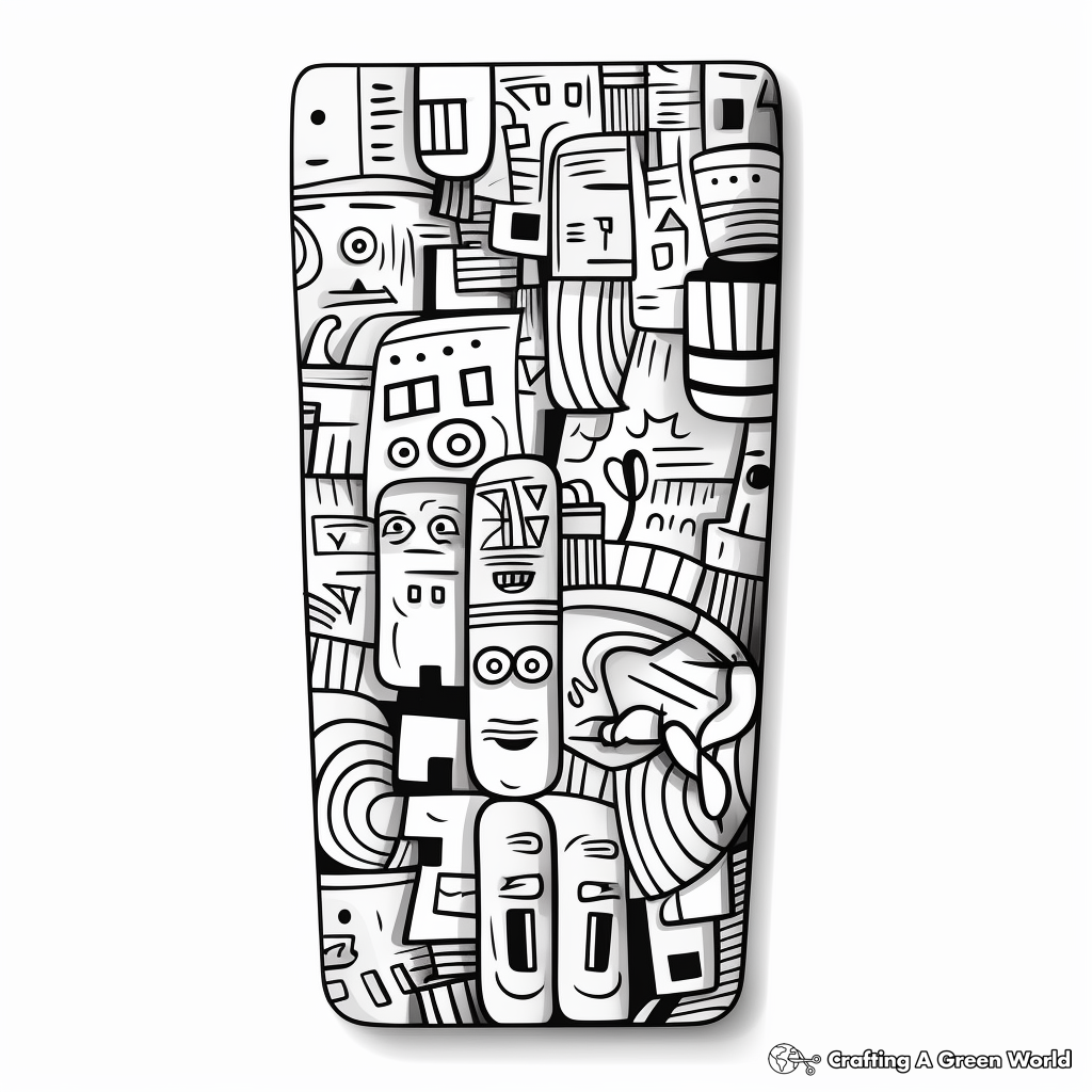 Printable Abstract Socks Coloring Pages for Artists 2