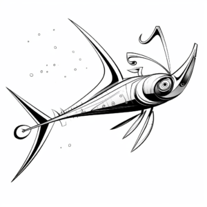 Printable Abstract Swordfish Coloring Pages for Artists 2