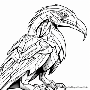 Printable Abstract Utahraptor Coloring Pages for Artists 2