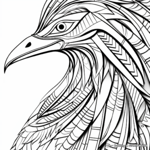 Printable Abstract Utahraptor Coloring Pages for Artists 3