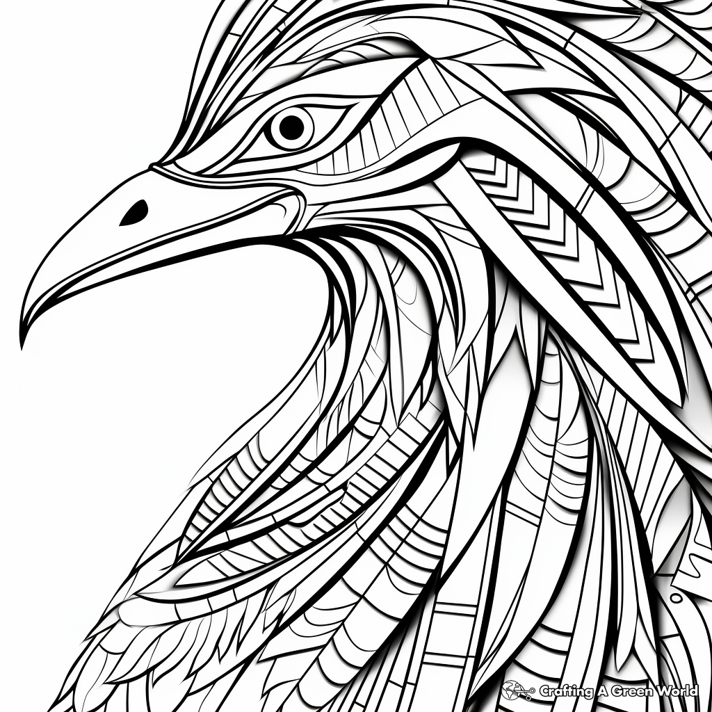 Printable Abstract Utahraptor Coloring Pages for Artists 3